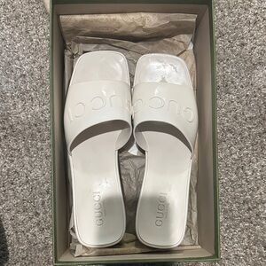 Gucci Women's Cream Slide Sandals